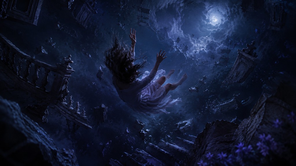 DreamVis cinematic illustration — What Does It Mean to Dream About Falling?