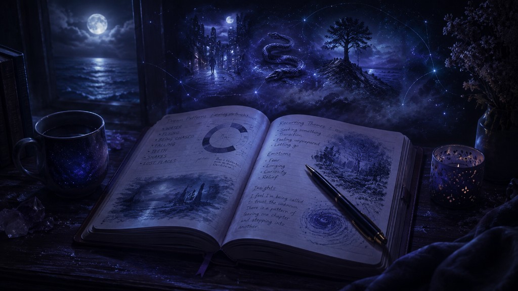 DreamVis cinematic illustration — Why Do I Keep Having Recurring Dreams?